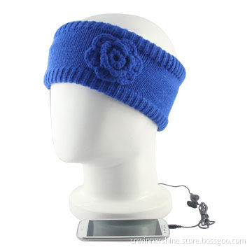 Headband with Winter Warm Knitted Audio Stereo Headphone Sports Band 3.5mm Jack, OEM Welcomed